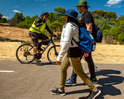 Rouch and Pete on the Trail