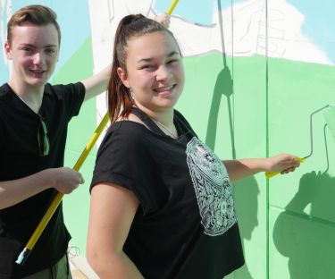 Playford Tennis Centre mural
