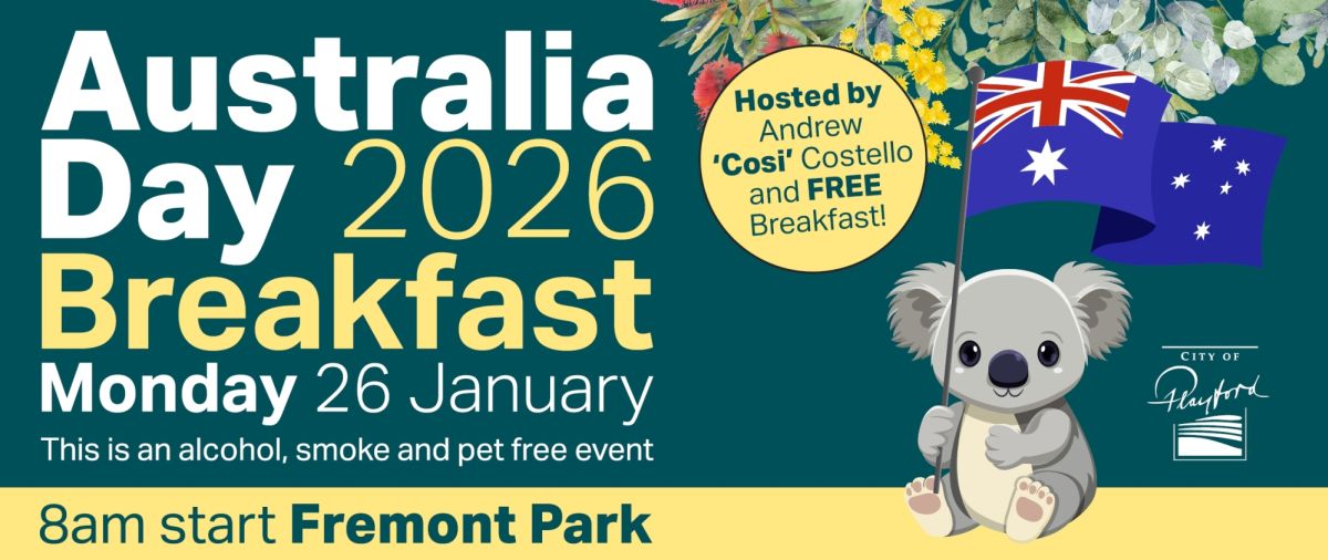 Australia Day Breakfast 2026 Website banner