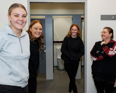 Members at Argana Park changerooms