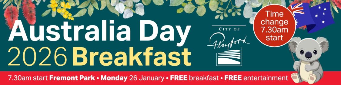 Australia Day Breakfast 2026 Email banner