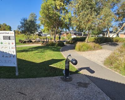 Miravale communication sign and drinking fountain 052026