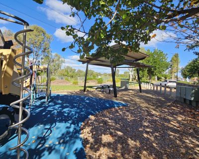 Curtis wetlands playground bench and bin 052026